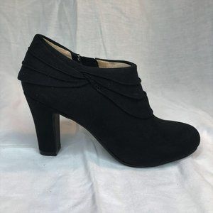 Life Stride Corie Draped Heeled Bootie Black
